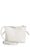 Loewe Womens Soft White Flamenco Mini Leather Clutch Bag