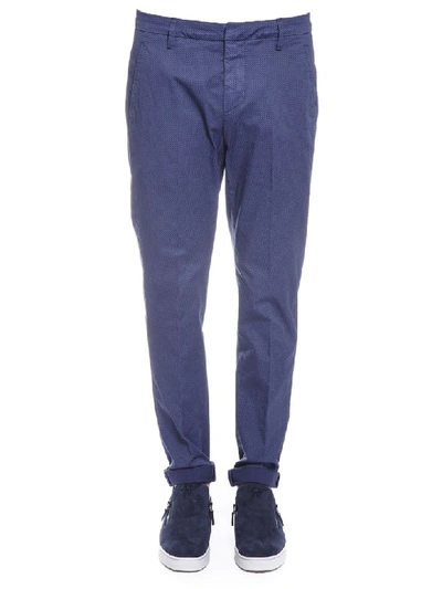 Dondup George Skinny Fit Cotton Trousers In Blue