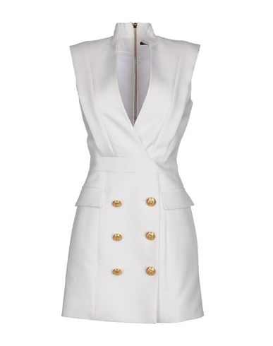 Balmain Ivory Short Tuxedo Dress In White | ModeSens
