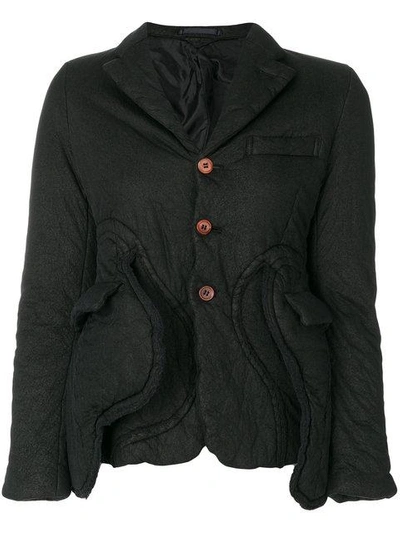 Comme Des Garçons Black Button-up Jacket In 1 Black