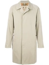 Burberry The Camden Longline Car Coat In Sandstone
