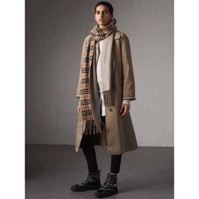 Burberry The Brighton Car Coat In Taupe Brown