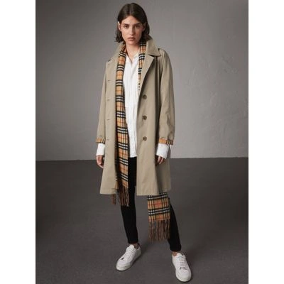 Burberry The Camden Car Coat In Sandstone