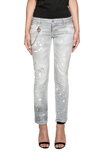 Dsquared2 Gray Flare Jean Denim Jeans