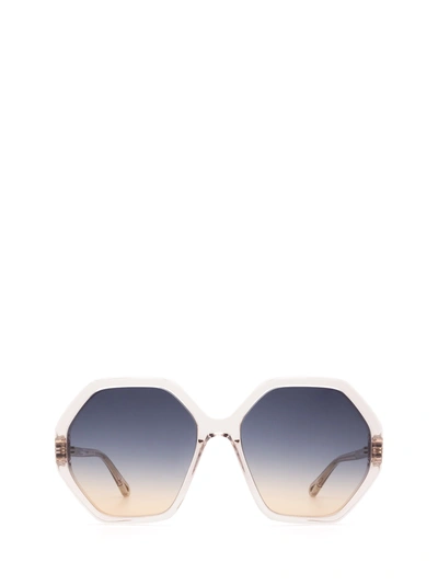 Chloé Ch0008s Pink Female Sunglasses In Green Gradient