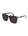 Cartier Men's Rectangle Acetate Sunglasses In Black