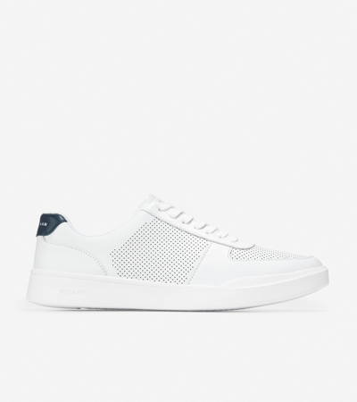 Cole Haan Men's Grand Crosscourt Modern Perf Sneaker Men's Shoes In Optic White Perforated-peacock