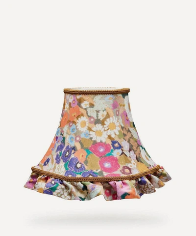 House Of Hackney Hollyhocks Cotton-linen Petticoat Lampshade In Pink