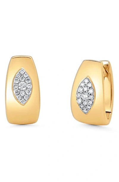 Sara Weinstock Women's Aurora Two-tone 18k Gold & Diamond Huggie Hoop Earrings In Yellow Gold