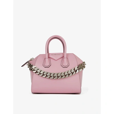 Givenchy Antigona Chain Mini Leather Tote Bag In Baby Pink