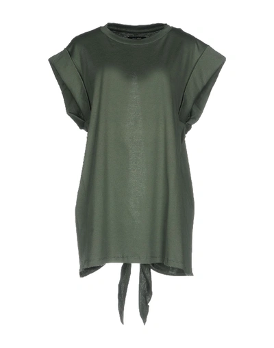 Isabel Marant Green Cotton T-shirt In Military Green