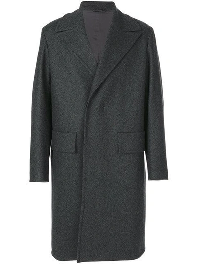 Jil Sander Double Breasted Coat In Grey