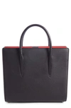 Christian Louboutin Medium Paloma Leather Tote In Black/ Black