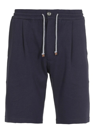 Brunello Cucinelli Shorts In Blue