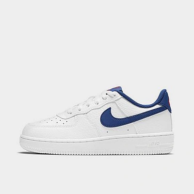 Nike Force 1 Little Kids' Shoes In White,university Red,deep Royal Blue