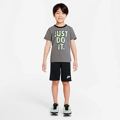Nike Kids' Toddler Boys T-shirt And Shorts Set In Grey/black