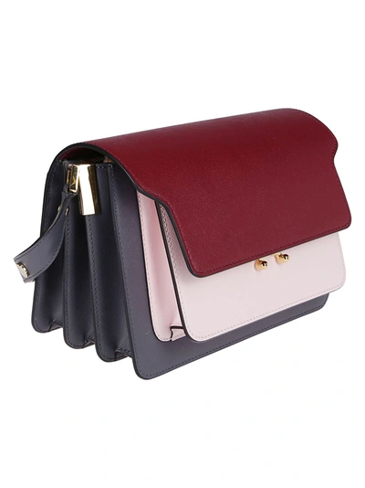 Marni Trunk Crossbody Bag In Multicolor Saffiano Leather