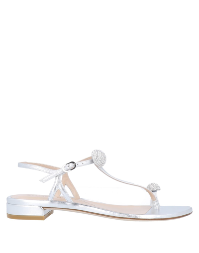 Stuart Weitzman Toe Strap Sandals In White