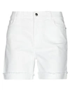 Kaos Jeans Woman Shorts & Bermuda Shorts White Size 33 Cotton, Elastane