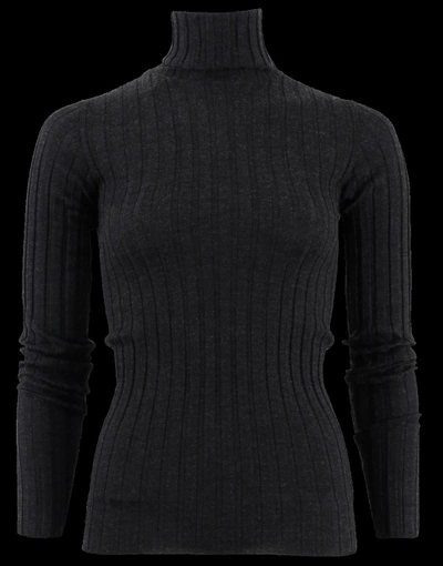 Brunello Cucinelli Fitted Pullover In Anthraci