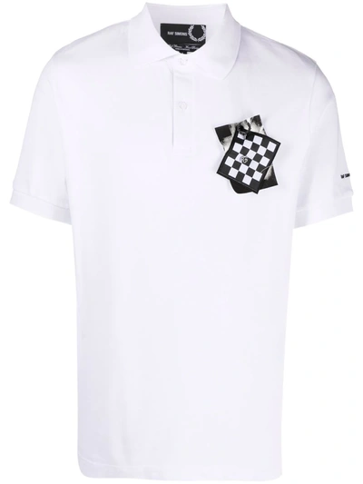 Fred Perry Patch-embroidered Polo Shirt In White
