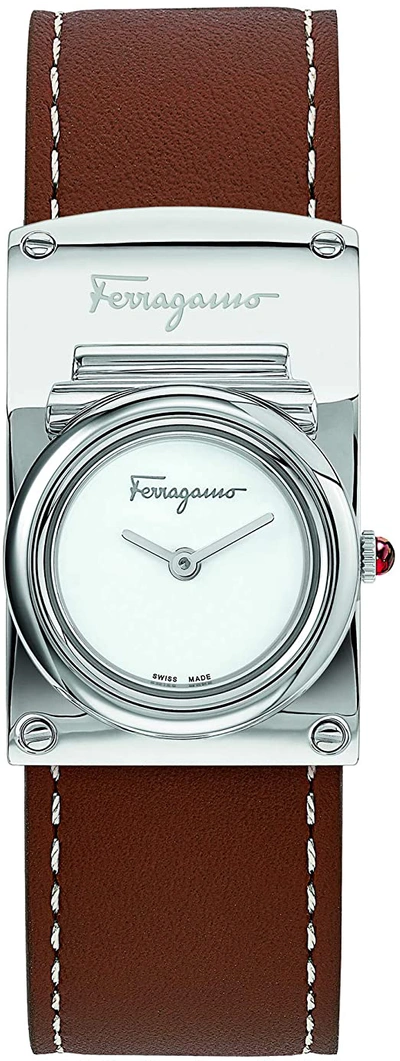 Ferragamo Boxyz Quartz White Dial Ladies Watch Sfhs00220 In Silver