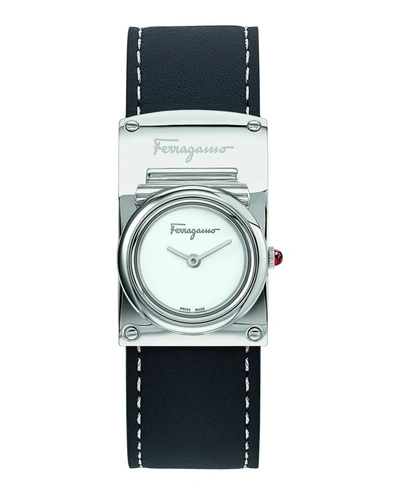Ferragamo Boxyz Quartz White Dial Ladies Watch Sfhs00120 In Black