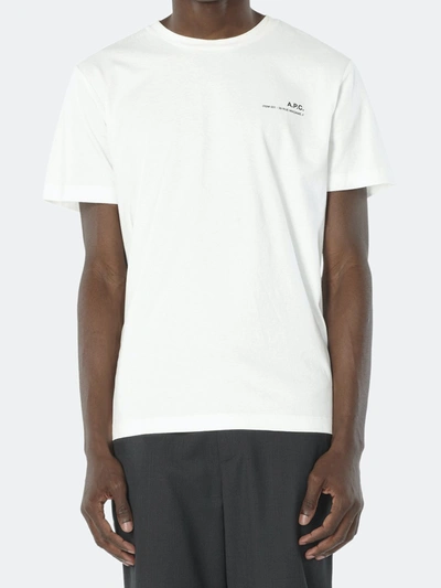 Apc Men's Item Crew Neck T-shirt In Blanc