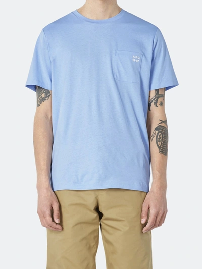 Apc Men's Andrew Crew Neck T-shirt In Blue