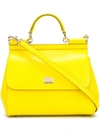 Dolce & Gabbana Medium Sicily Shoulder Bag In Yellow