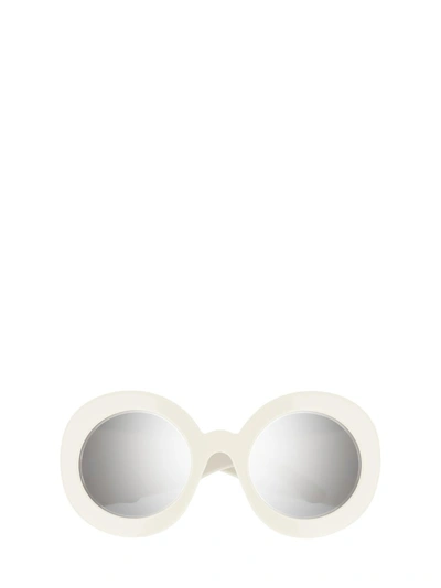 Gucci Eyewear Round Frame Sunglasses In White