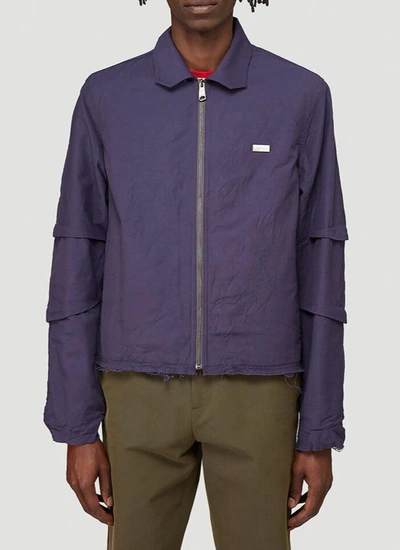 Ader Error Zip Up Jacket In Purple