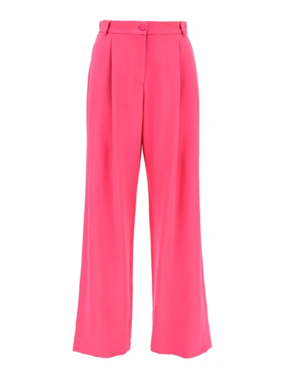 Dolce & Gabbana Stretch Viscose Pants In Pink