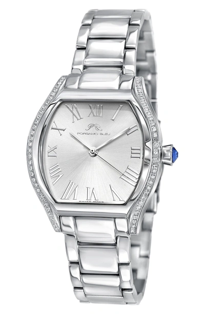 Porsamo Bleu Celine Bracelet Watch, 33.5mm X 40mm In Silver