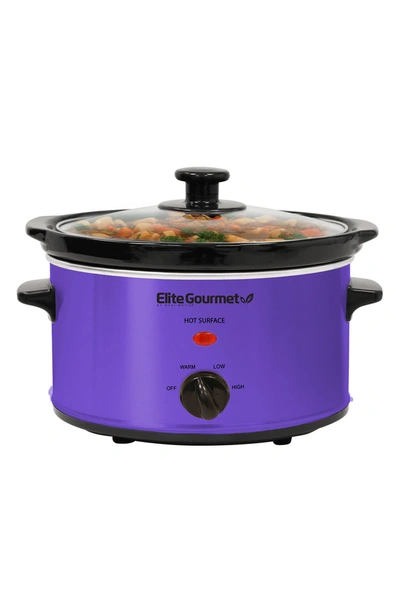 Maxi-matic Elite Gourmet Mst-275xp Purple 2qt Oval Slow Cooker