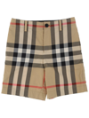 Burberry Kids' Check Stretch-cotton Tailored Shorts In Archive Beige