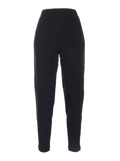 Max Mara Elasticated Tapered Trousers In Black