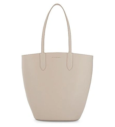 Alexander Mcqueen Small Leather Tote In Nude