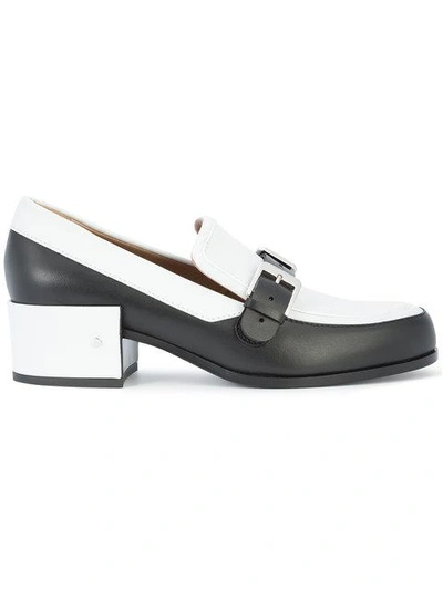 Laurence Dacade Black And White Leather Loafers In Multicolor