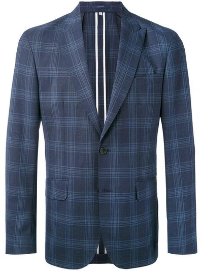 Hardy Amies Checked Blazer - Blue