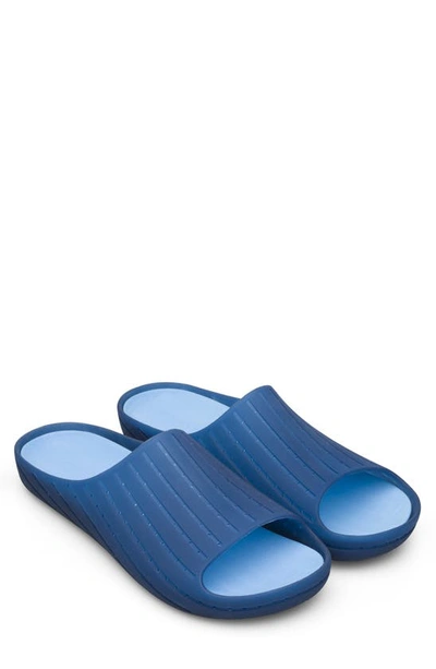 Camper Men's Wabi Perforated Transparent Slippers In Navy