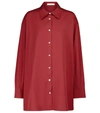The Row Luka Oversized Button-down Shirt In Red