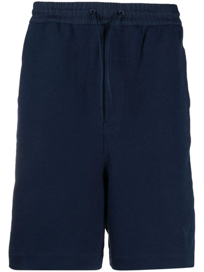 Adidas Y-3 Yohji Yamamoto Men's Blue Cotton Shorts