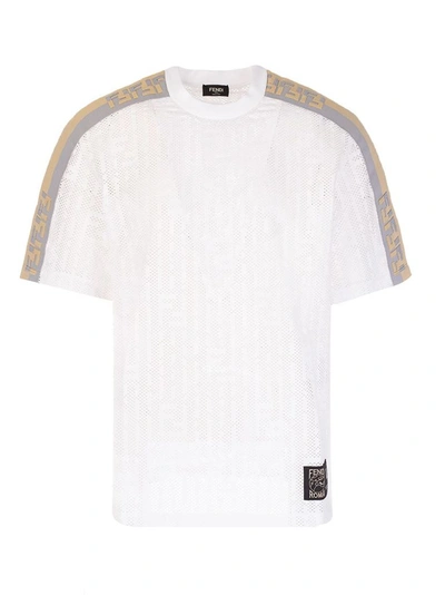 Fendi Men's White Polyester T-shirt