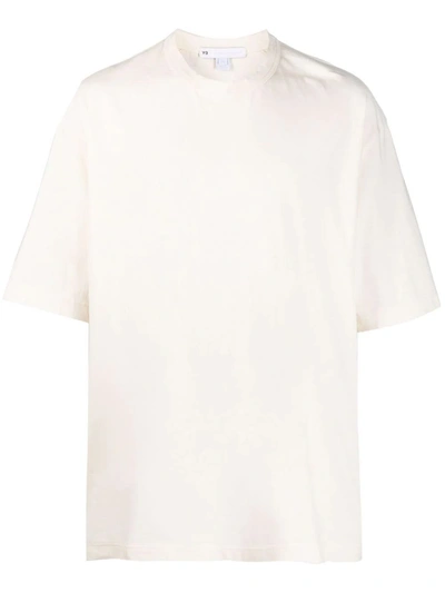 Adidas Y-3 Yohji Yamamoto Men's Beige Cotton T-shirt