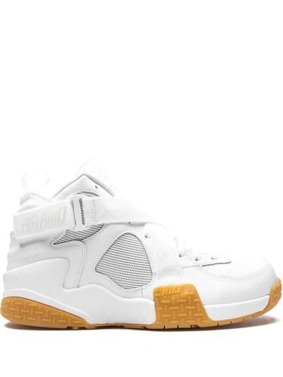 Nike Air Raid High-top Sneakers In White/brown