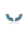 Hueb 18k White Gold Mirage Blue Topaz & Diamond Statement Earrings