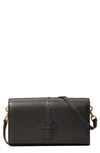 Tory Burch Mcgraw Mini Leather Wallet Crossbody In Black