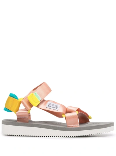 Suicoke Depa Open-toe Sandals In Pink/grey