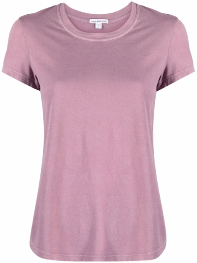James Perse Supima Cotton Short-sleeved T-shirt In Viola